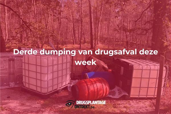Turnhout - Derde dumping van drugsafval deze week